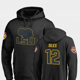#12 Jonathan Giles College Football Tigers Big & Tall Taylor Men Black Hoodie 672117-224
