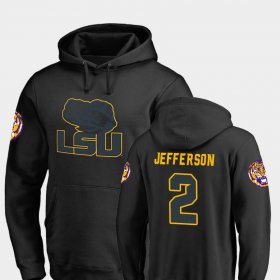#2 Justin Jefferson College Football LSU Big & Tall Taylor Mens Black Hoodie 633517-769