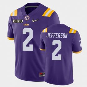 #2 Justin Jefferson Game LSU 2020 Football Mens Purple Jersey 373953-626