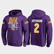 #2 Justin Jefferson 2019 Fiesta Bowl Bound LSU Tigers Counter Mens Purple Hoodie 604724-734