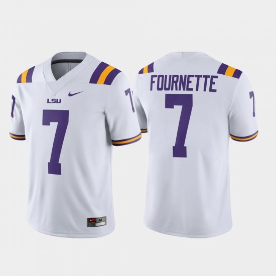 #7 Leonard Fournette Game Louisiana State Tigers Alumni Player Men White Jersey 764590-669