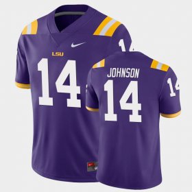 #14 Max Johnson Game LSU College Football Men Purple Jersey 115236-240