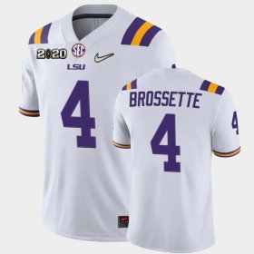 #4 Nick Brossette Game LSU Tigers 2020 Football Men White Jersey 913809-626
