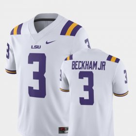 #3 Odell Beckham Jr Alumni Football Game Tigers Player Mens White Jersey 360119-742