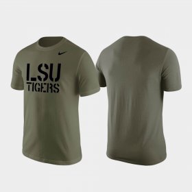 Stencil Wordmark LSU Mens Olive T-Shirt 299602-761
