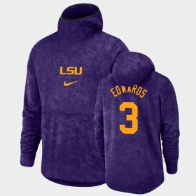 #3 Parker Edwards Basketball Spotlight LSU Pullover Team Logo Men Purple Hoodie 263547-125