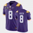 #8 Patrick Queen Game LSU Tigers 2020 Football Men Purple Jersey 878555-939
