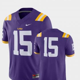 #15 College Football LSU 2018 Game Men's Purple Jersey 894068-631
