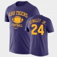 #24 Derek Stingley Jr. Retro Football LSU Legend Performance Men Purple T-Shirt 236020-717