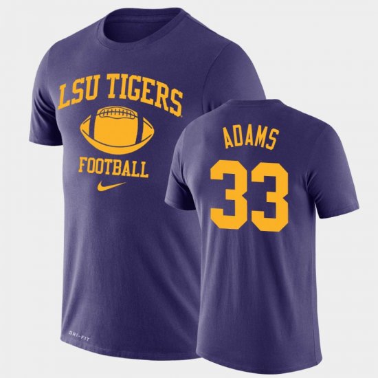 #33 Jamal Adams Retro Football LSU Legend Performance Men Purple T-Shirt 168922-361