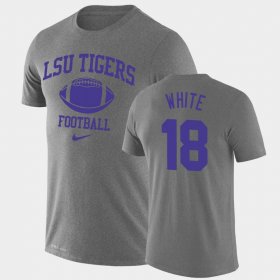 #18 Tre'Davious White Retro Football Louisiana State Tigers Legend Performance Men's Heathered Gray T-Shirt 689603-159