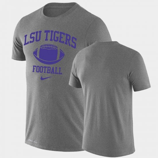 Retro Football Tigers Lockup Legend Performance Men\'s Heathered Gray T-Shirt 295421-446