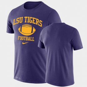 Retro Football LSU Tigers Lockup Legend Performance Men Purple T-Shirt 543747-212