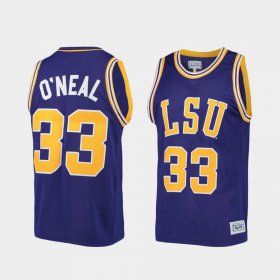 #33 Shaquille O'Neal Alumni Limited LSU College Basketball Mens Purple Jersey 684991-777
