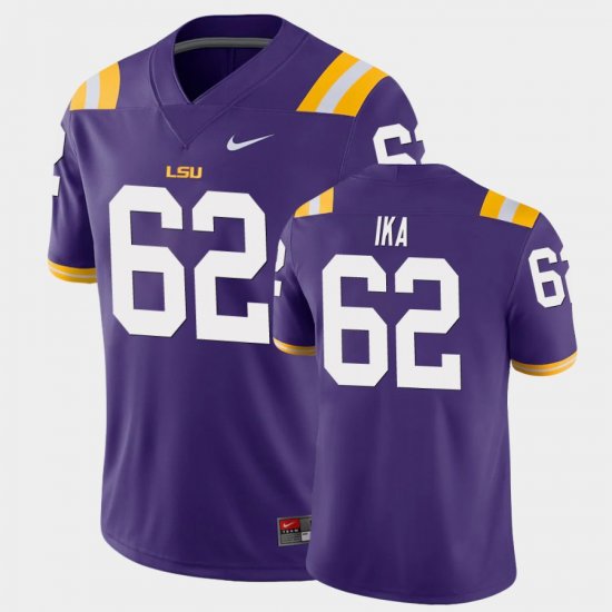#62 Siaki Ika Game LSU Tigers College Football Mens Purple Jersey 815258-997