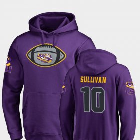 #10 Stephen Sullivan Game Ball Tigers Football Men's Purple Hoodie 783929-926