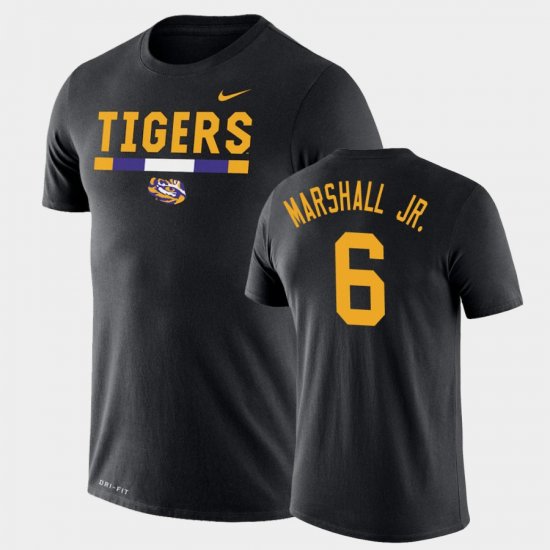 #6 Terrace Marshall Jr. Team DNA Tigers Legend Performance Men Black T-Shirt 306230-328