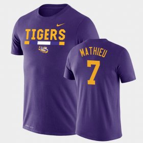 #7 Tyrann Mathieu Team DNA Tigers Legend Performance Mens Purple T-Shirt 782589-510