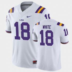 #18 Tre'Davious White College Football Tigers Game Mens White Jersey 358932-278