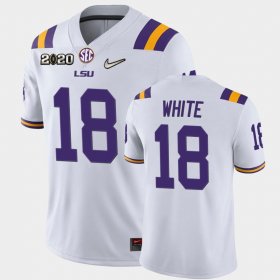 #18 Tre'Davious White Game LSU 2020 Football Men White Jersey 311781-736