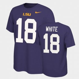 #18 Tre'Davious White Name and Number Tigers Name & Number Retro Men Purple T-Shirt 216943-407