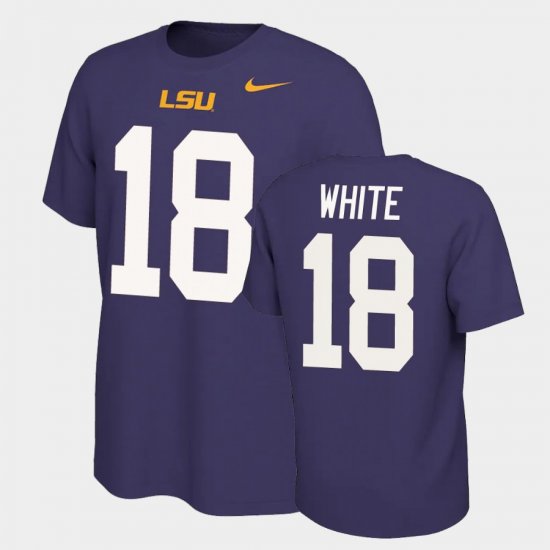 #18 Tre\'Davious White Name and Number Tigers Name & Number Retro Men Purple T-Shirt 216943-407