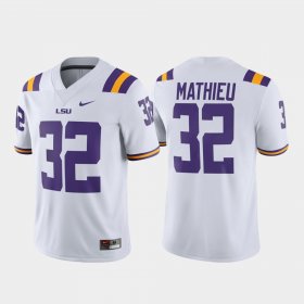 #32 Tyrann Mathieu Game Tigers Alumni Player Mens White Jersey 479537-259
