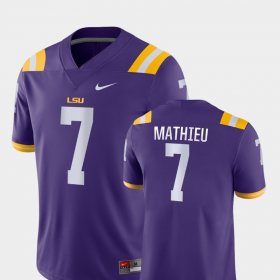 #7 Tyrann Mathieu Game Tigers College Football Men Purple Jersey 418386-808