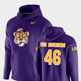 #46 Zach Von Rosenberg Vault Logo Club LSU Pullover Men's Purple Hoodie 956260-325