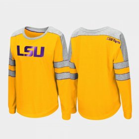 Trey Dolman LSU Long Sleeve Women's Gold T-Shirt 884680-462 Trey Dolman LSU Long Sleeve Women's Gold T-Shirt 884680-462
