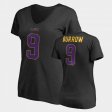 #9 Joe Burrow College Legends LSU Name & Number V-Neck Womens Black T-Shirt 980461-131