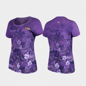 Floral Victory LSU Tommy Bahama Women's Purple T-Shirt 443854-934
