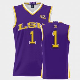 #1 College Basketball Louisiana State Tigers ProSphere Men's Purple Jersey 533486-709