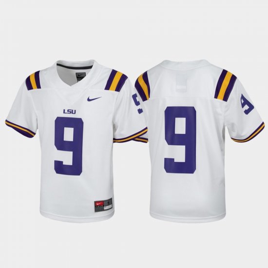 #9 Untouchable LSU Football Youth White Jersey 830614-569