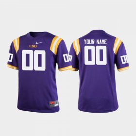 #00 Custom College Football LSU Youth Purple Jersey 485740-439