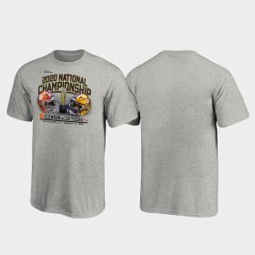 2020 National Championship Matchup Louisiana State Tigers vs. Clemson Tigers Touchback Youth Heather Gray T-Shirt 127578-356