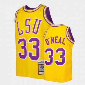 #33 Shaquille O'Neal Replica LSU Tigers Youth Gold Jersey 643816-216
